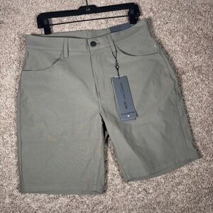 Kenneth Cole Active Mens Tech 5-Pocket Shorts Rover Grey Slim Fit 32